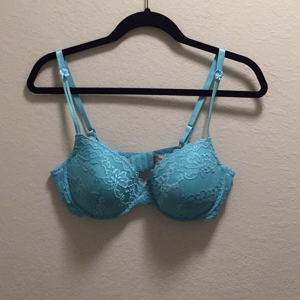 Rhonda Shear Blue Lace Bra. Size 40DD NWOT